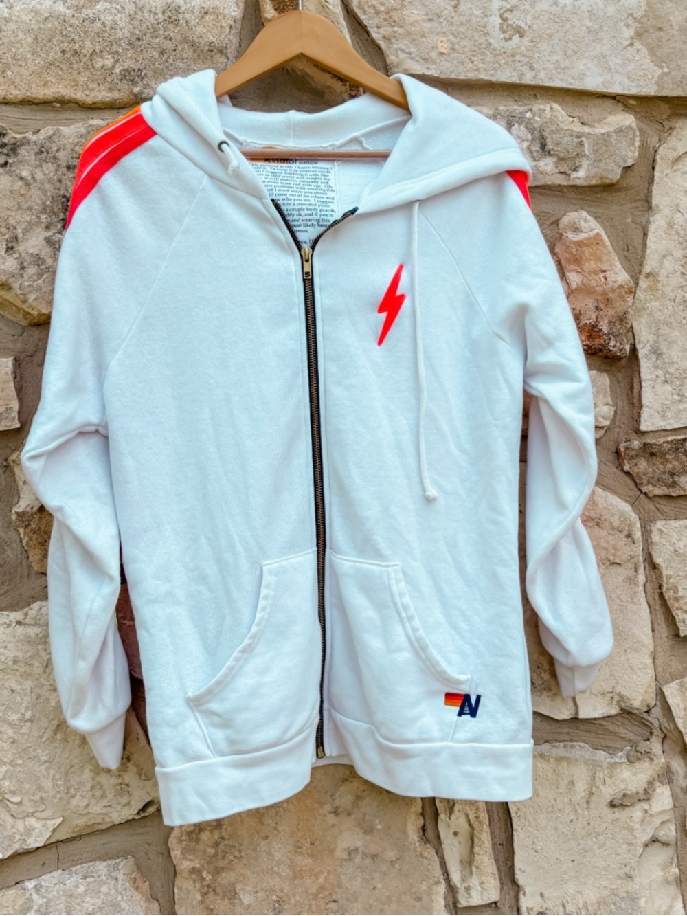 Aviator Nation Bolt Embroidery Classic Hoodie size large